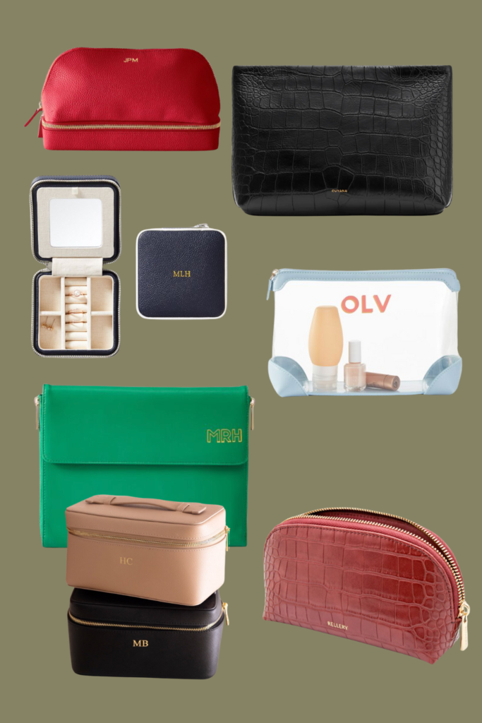 cosmetic bag collage